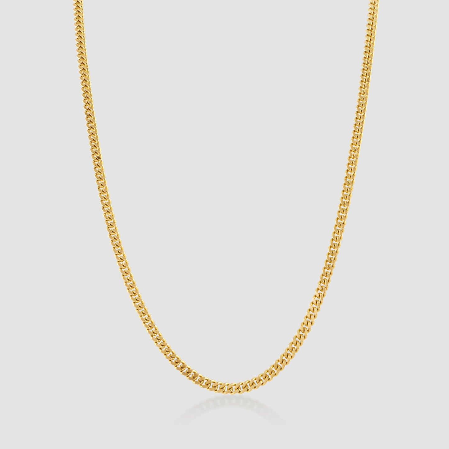 9ct yellow gold flat curb chain