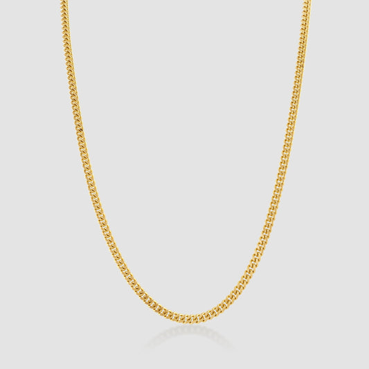 9ct yellow gold flat curb chain