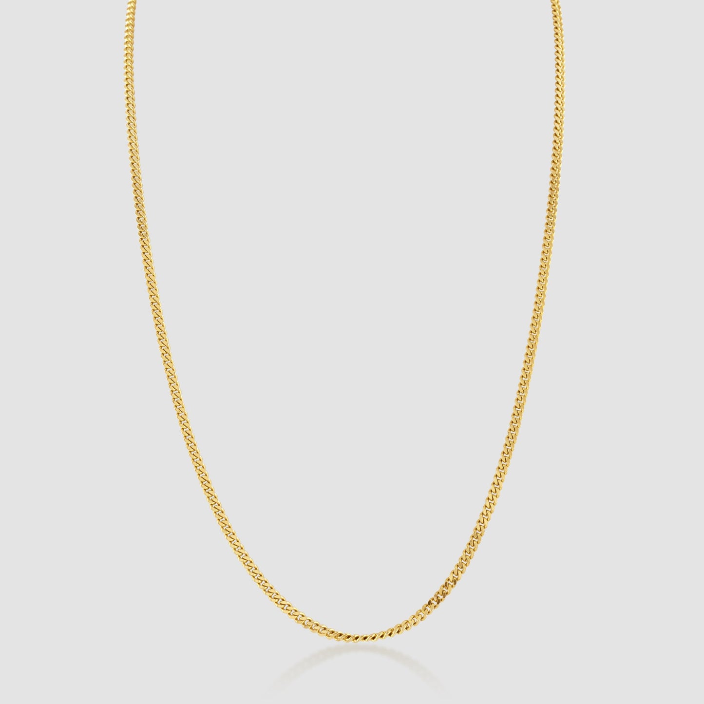 9ct yellow gold flat curb chain