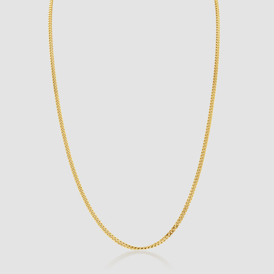 9ct yellow gold flat curb chain