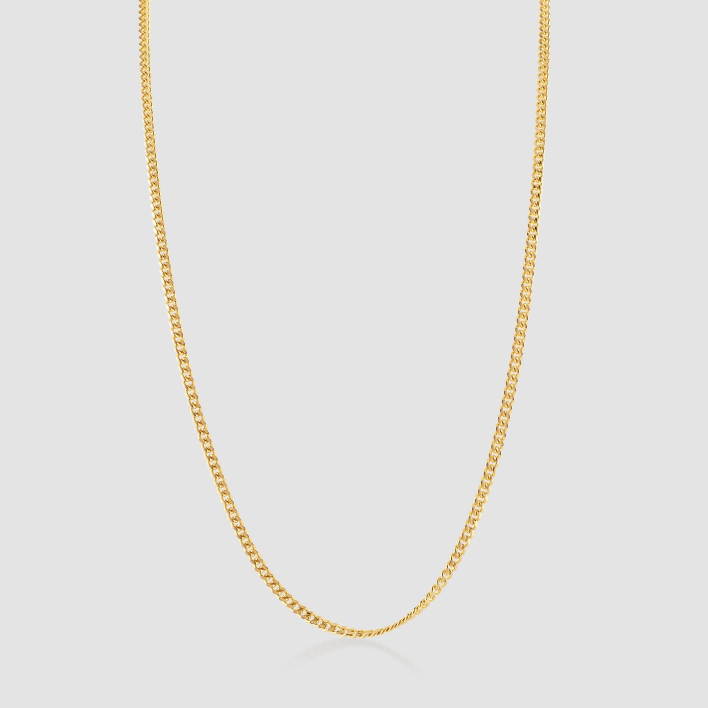 9ct yellow gold metric curb link chain
