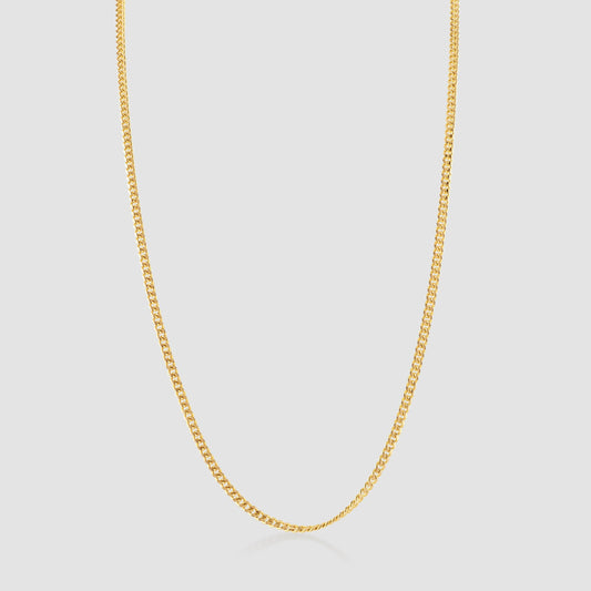 9ct yellow gold metric curb link chain