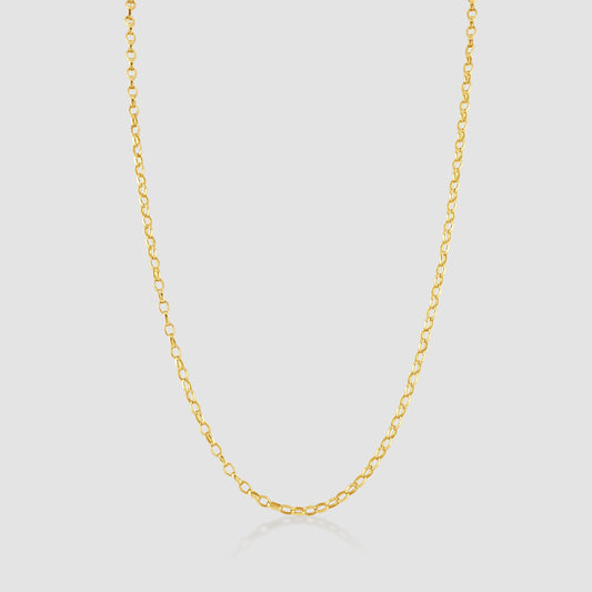 9ct yellow gold trace link chain