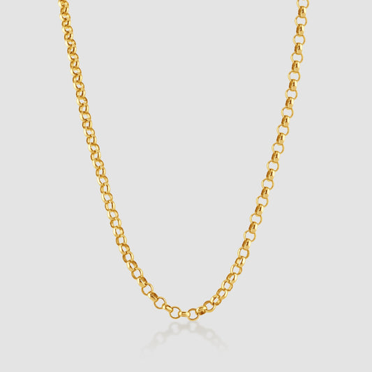 9ct yellow gold belcher link chain