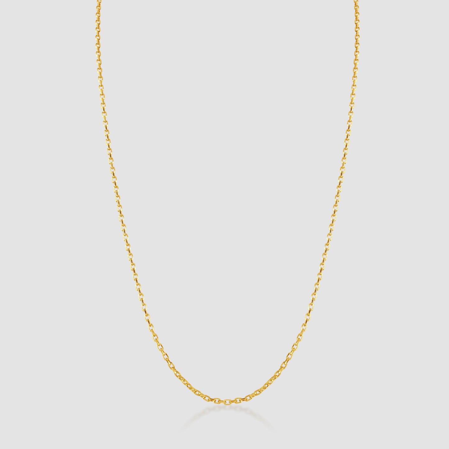 9ct yellow gold fine trace link chain 
