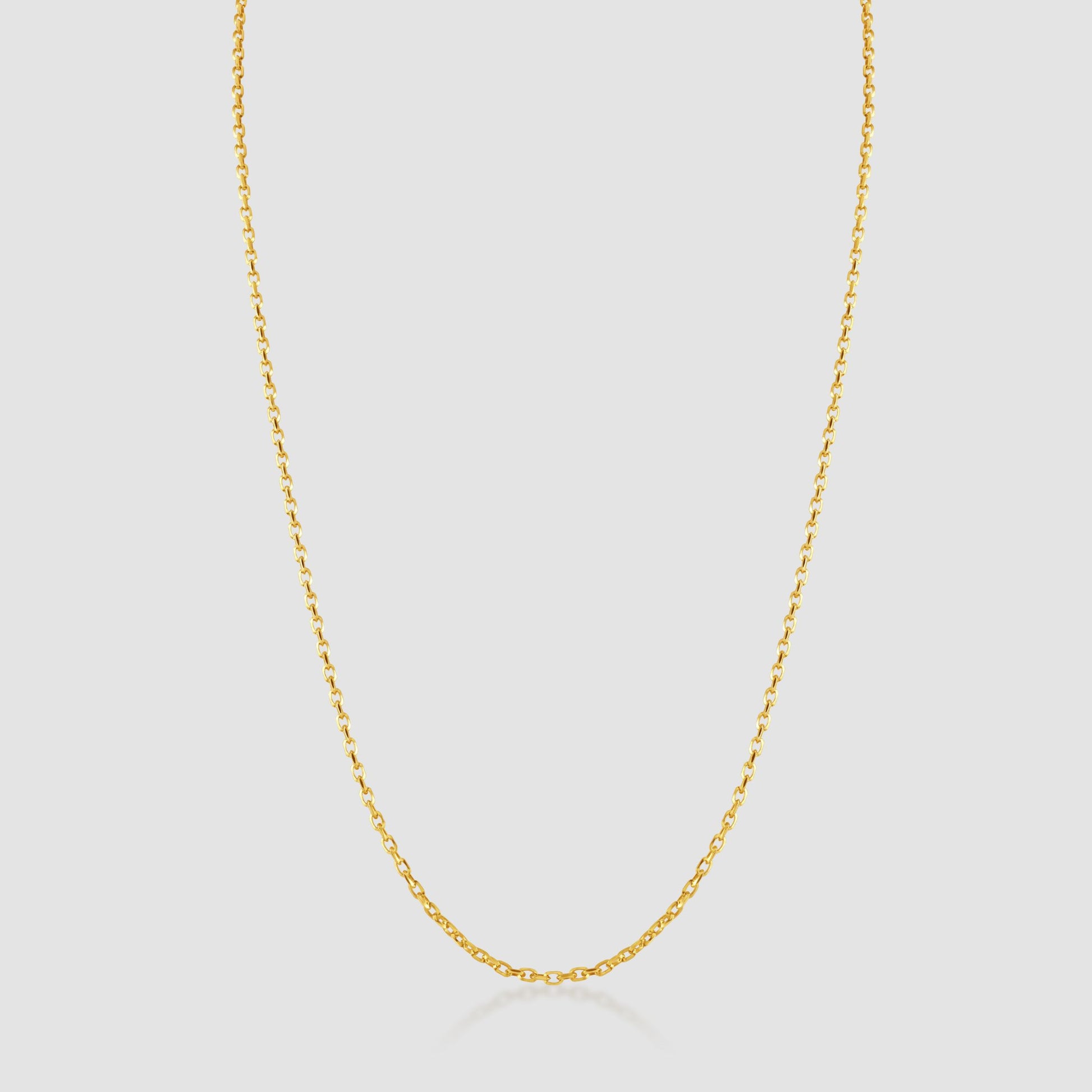 9ct yellow gold fine trace link chain 