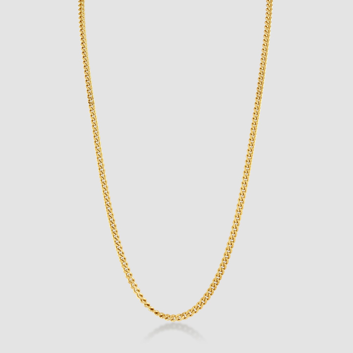 9ct yellow gold flat curb chain 