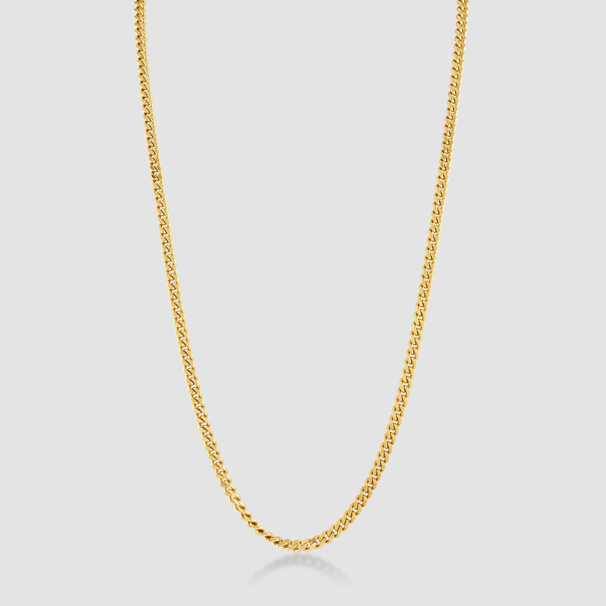 9ct yellow gold flat curb chain 