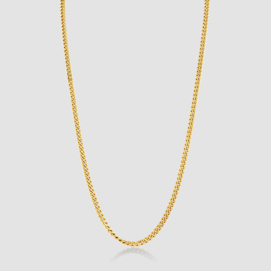 9ct yellow gold flat curb chain 