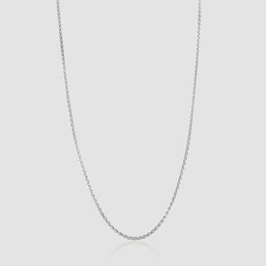 18ct white gold Spiga link chain
