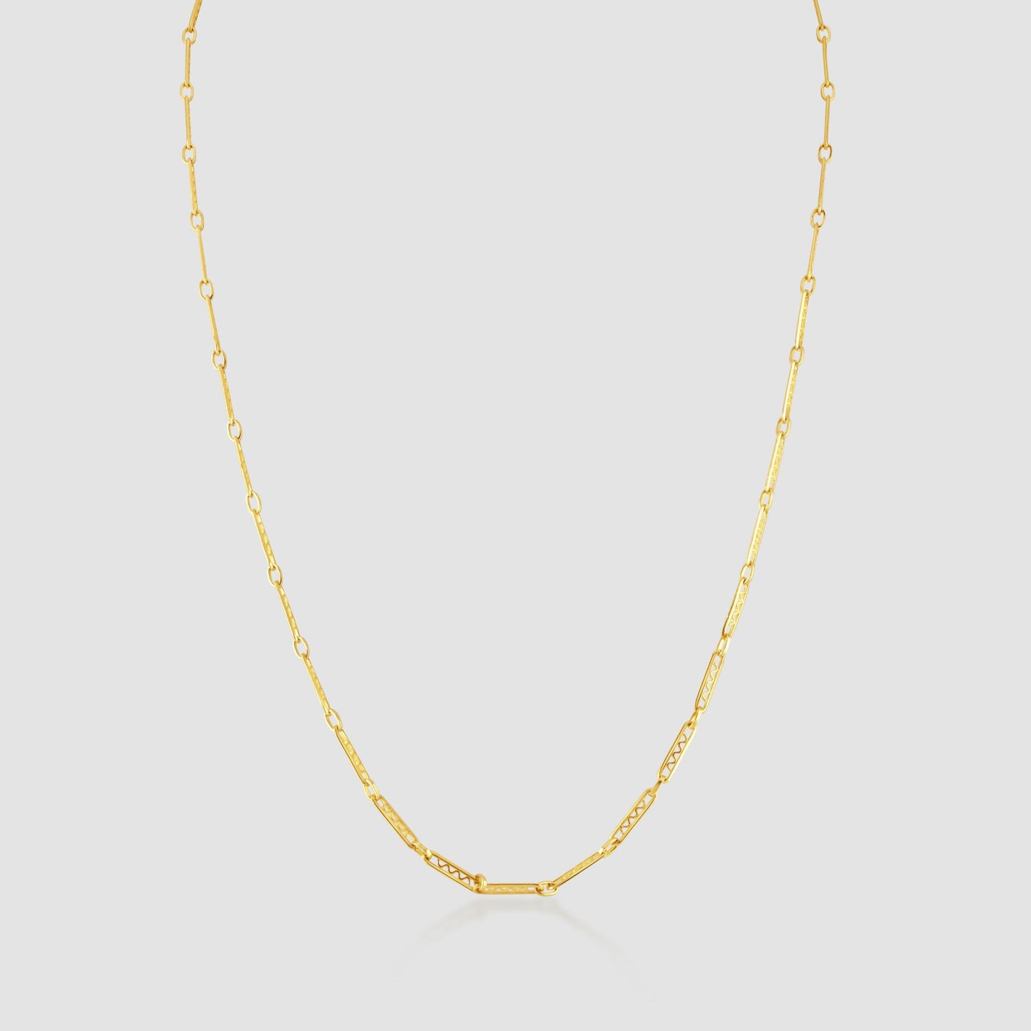 18ct yellow gold unusual link chain