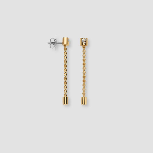 18ct Yellow Gold Aria 0.09ct Diamond earrings