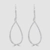 Open teardrop diamond earrings