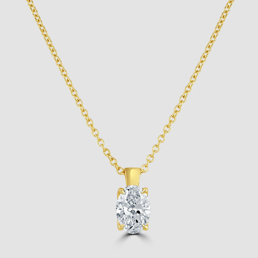 Oval Laboratory Diamond pendant