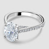 Oval cut Laboratory diamond solitaire ring