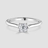 Platinum Asscher cut diamond solitaire