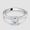 Platinum Emerald cut Laboratory Diamond solitaire