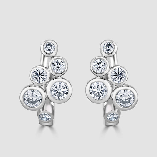 Platinum ‘Bubble’ design diamond set earrings