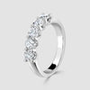 Platinum diamond 5 stone half eternity ring certificated