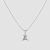 Platinum diamond solitaire pendant and chain