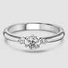 Platinum diamond three stone ring