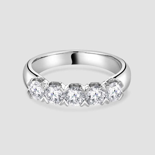 Platinum five stone eternity ring