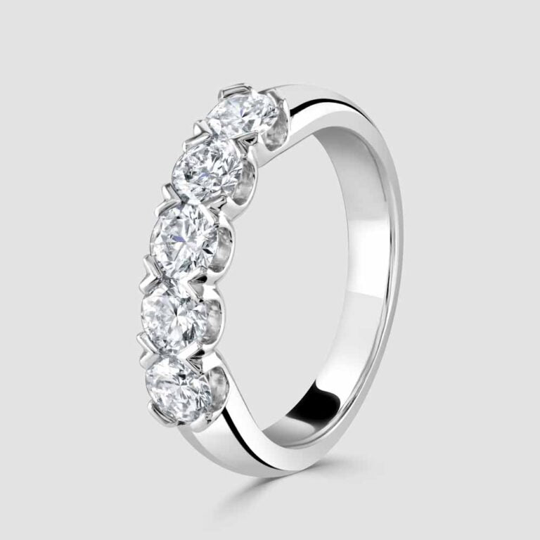 Platinum five stone eternity ring