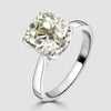 Platinum four claw cushion shape diamond solitaire