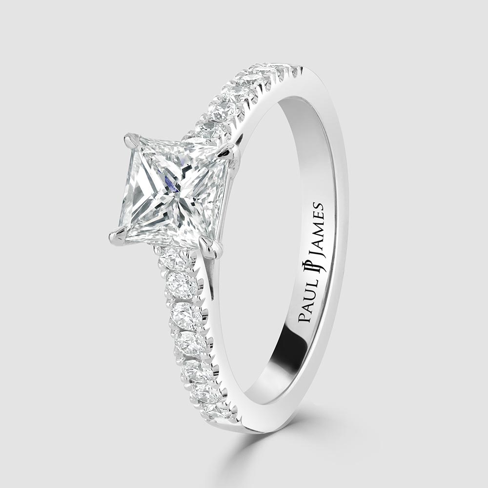 Princess cut diamond solitaire