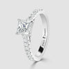 Princess cut diamond solitaire