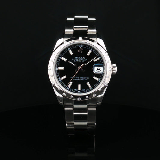 Rolex Datejust 31mm with scattered diamond bezel