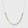 Silver and gold plated multi daisy necklet