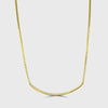 Silver gold plated chain with bar pendant