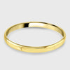 Solid oval 18ct yellow gold push on bangle