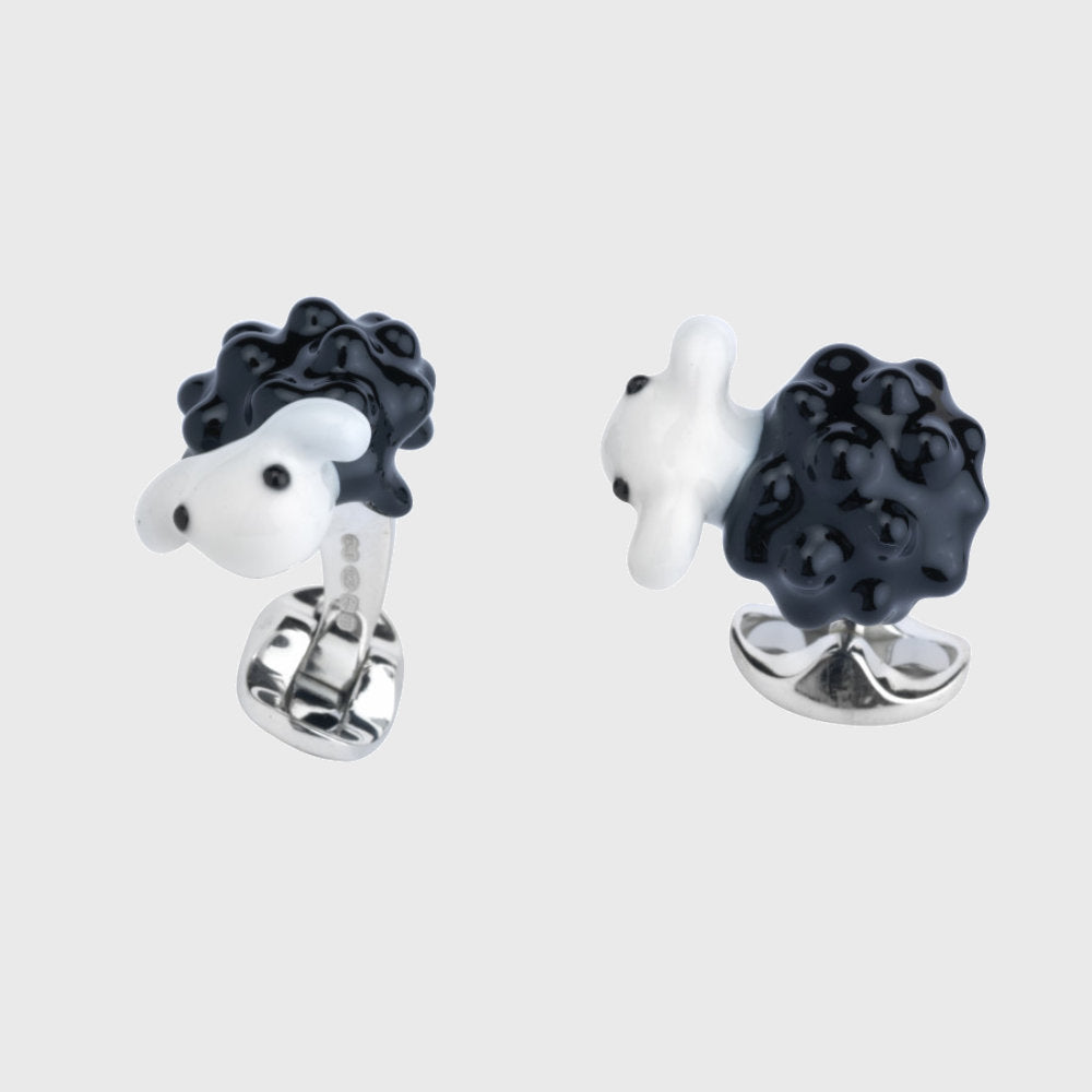 Sterling Silver Black Sheep Cufflinks