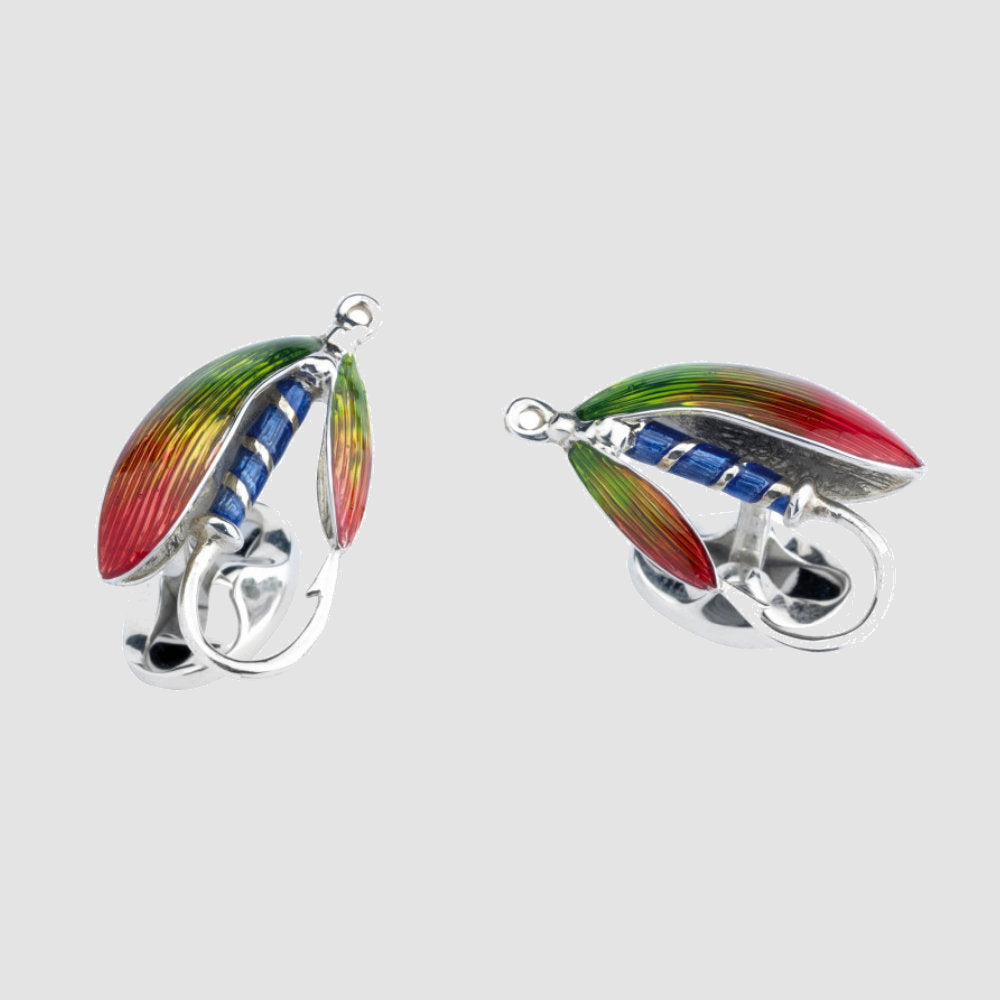 Sterling Silver Fly Fishing Cufflinks