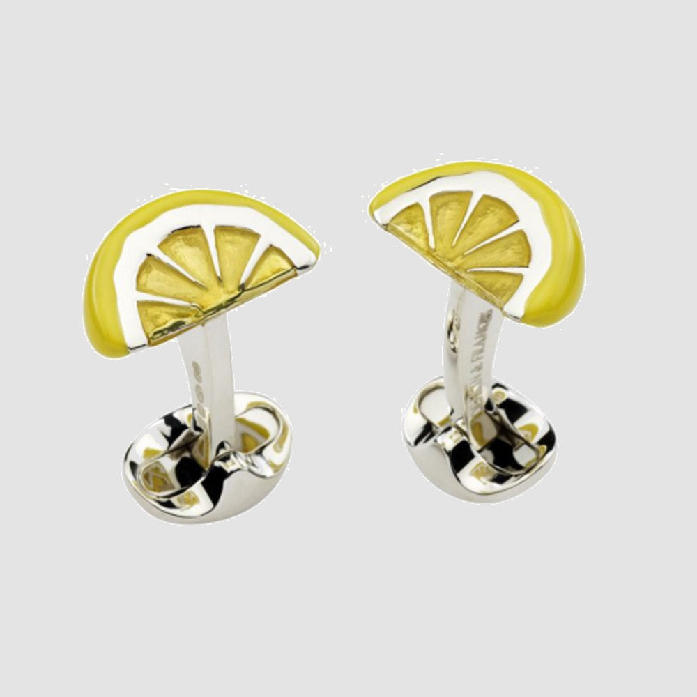 Sterling Silver Lemon Wedge Cufflinks