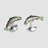 Sterling Silver Trout Cufflinks