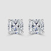 Stunning platinum cushion cut diamond stud earrings