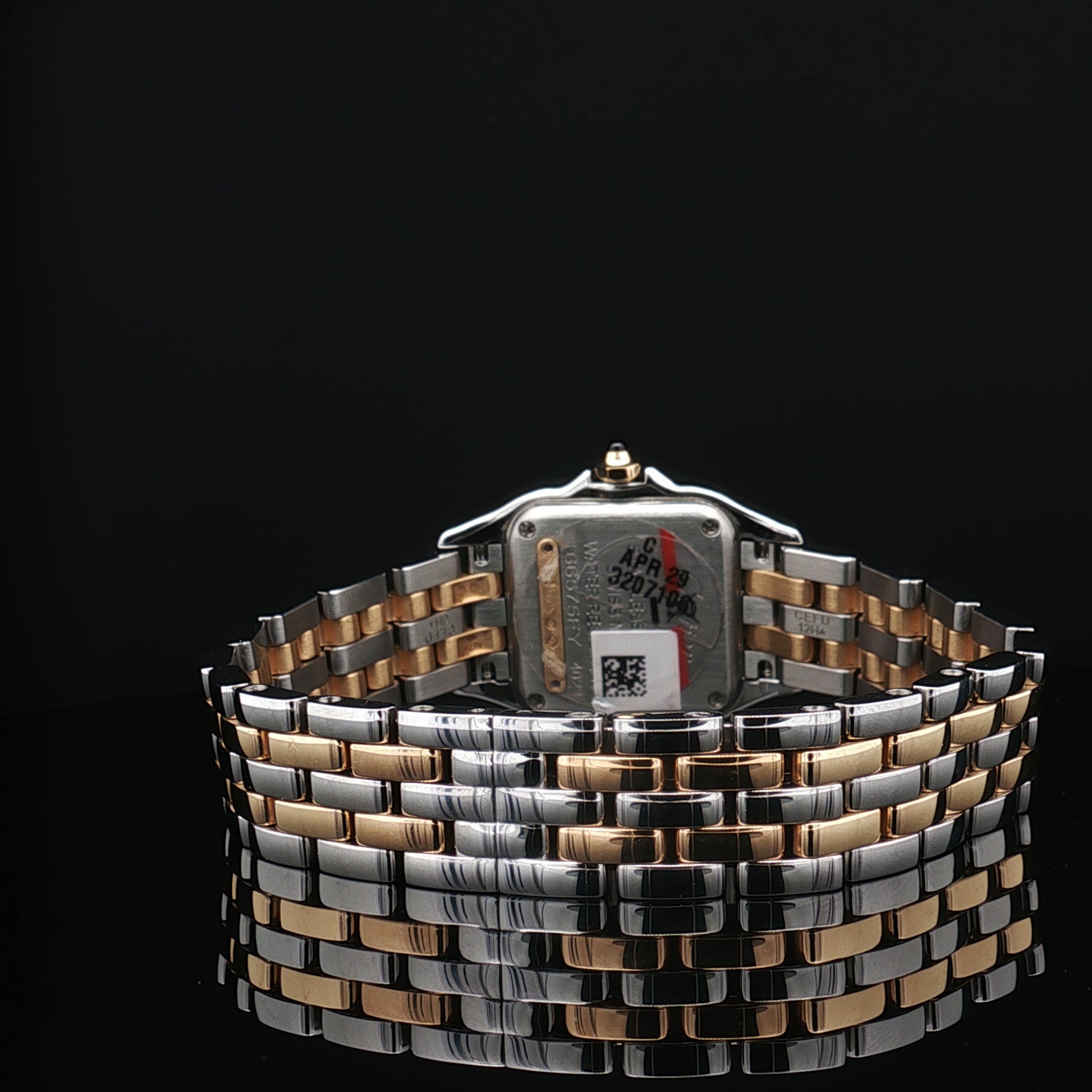 Cartier Panthere small model steel and 18ct yellow gold