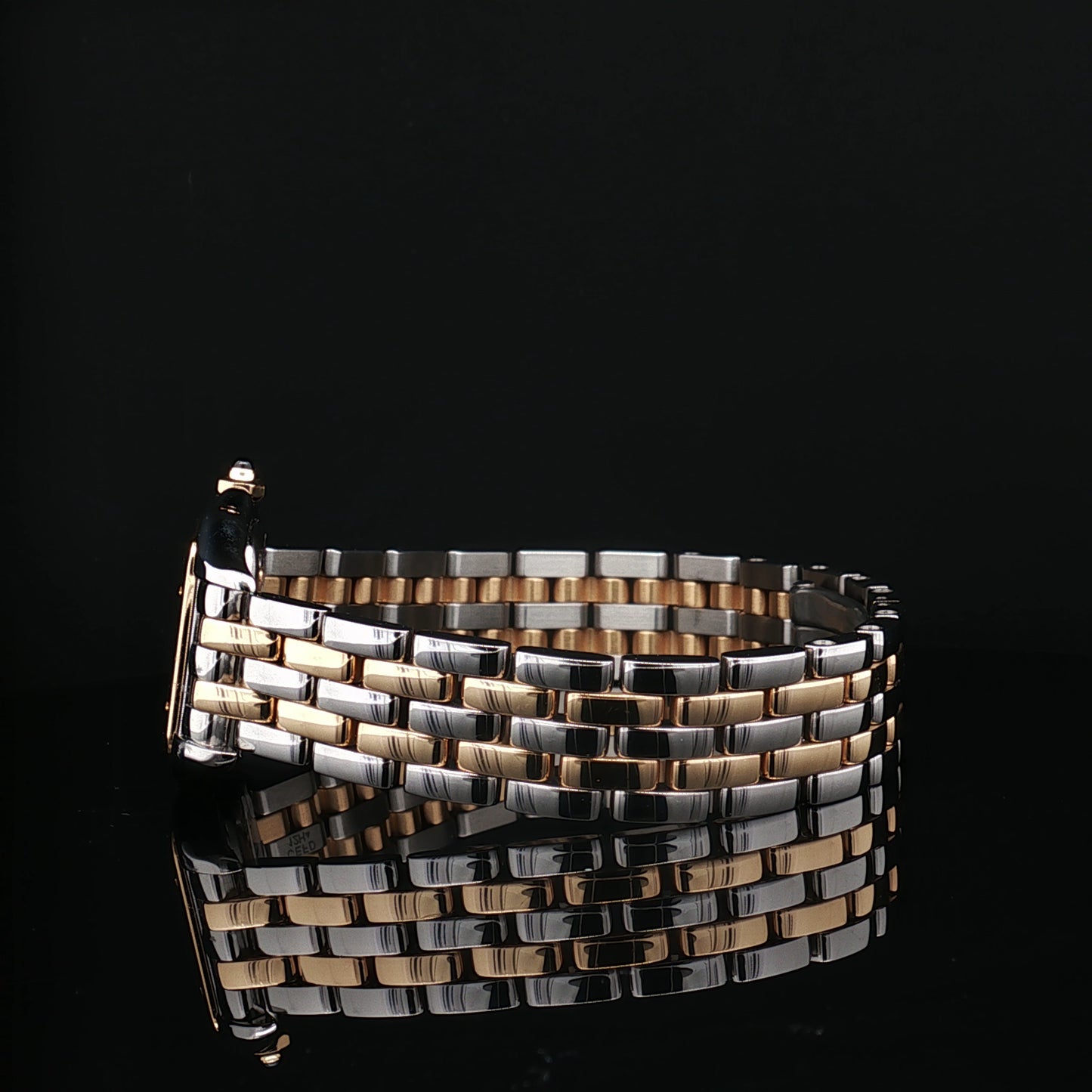 Cartier Panthere small model steel and 18ct yellow gold