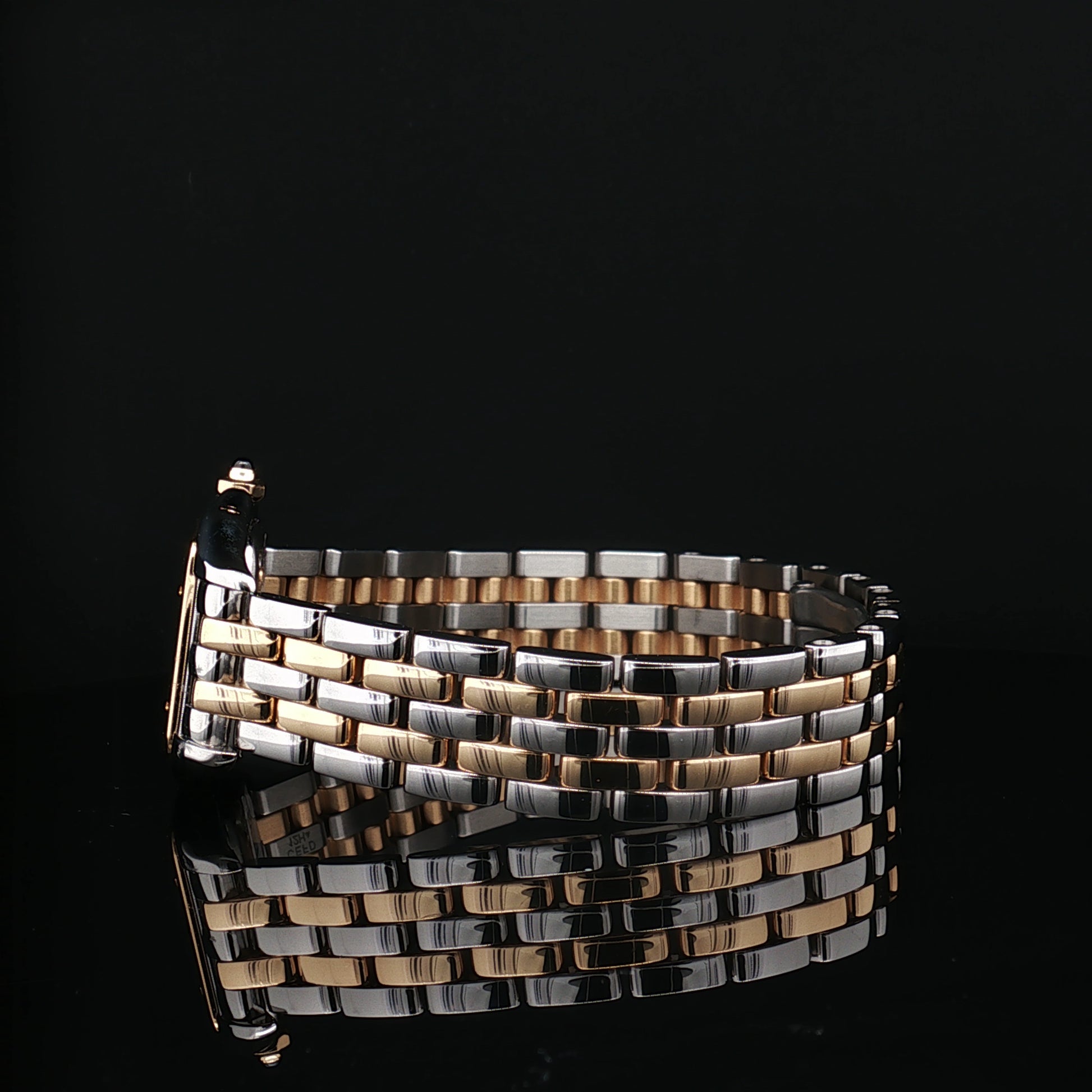 Cartier Panthere small model steel and 18ct yellow gold