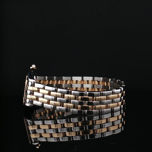 Cartier Panthere small model steel and 18ct yellow gold