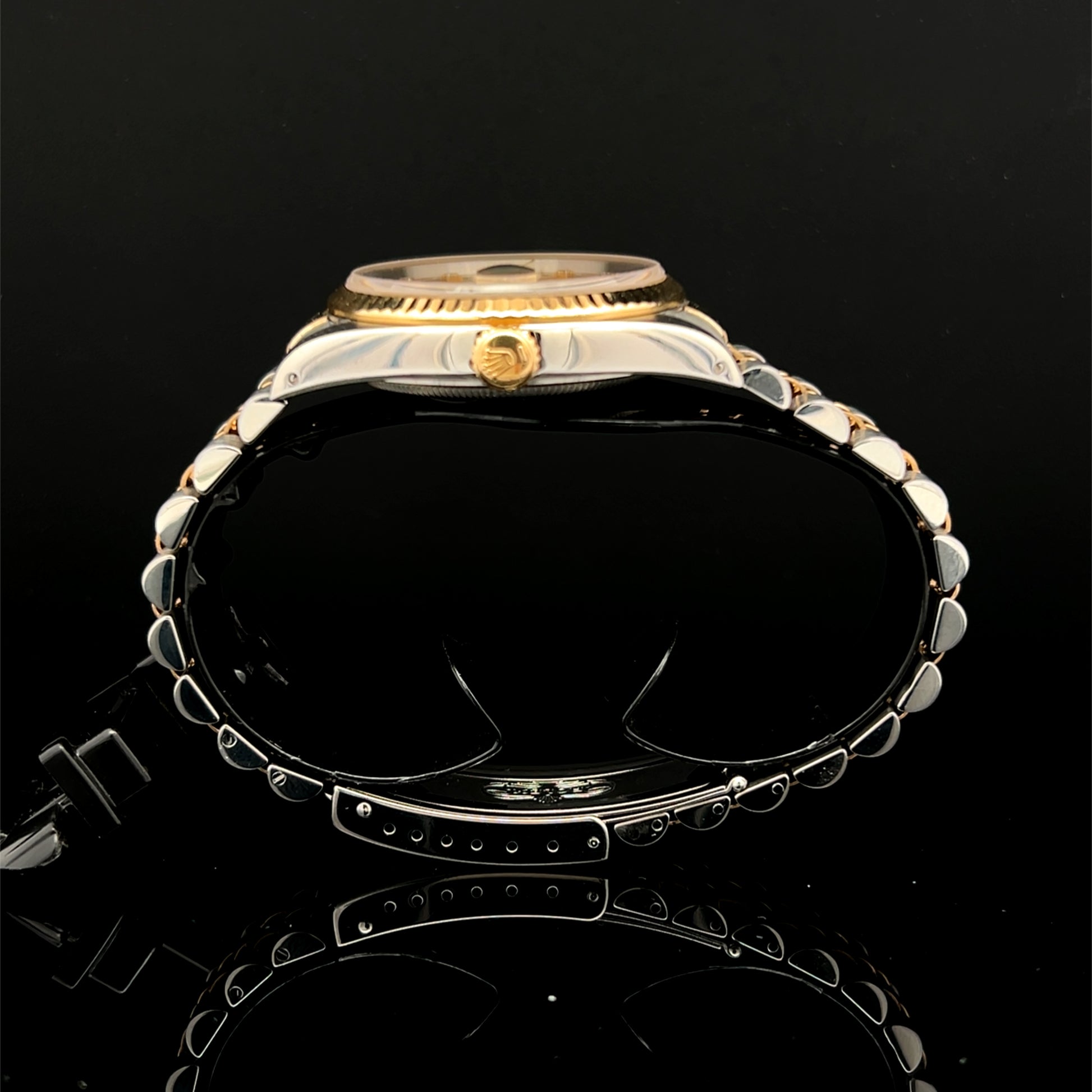 Rolex Datejust steel and gold with factory diamond dot dial