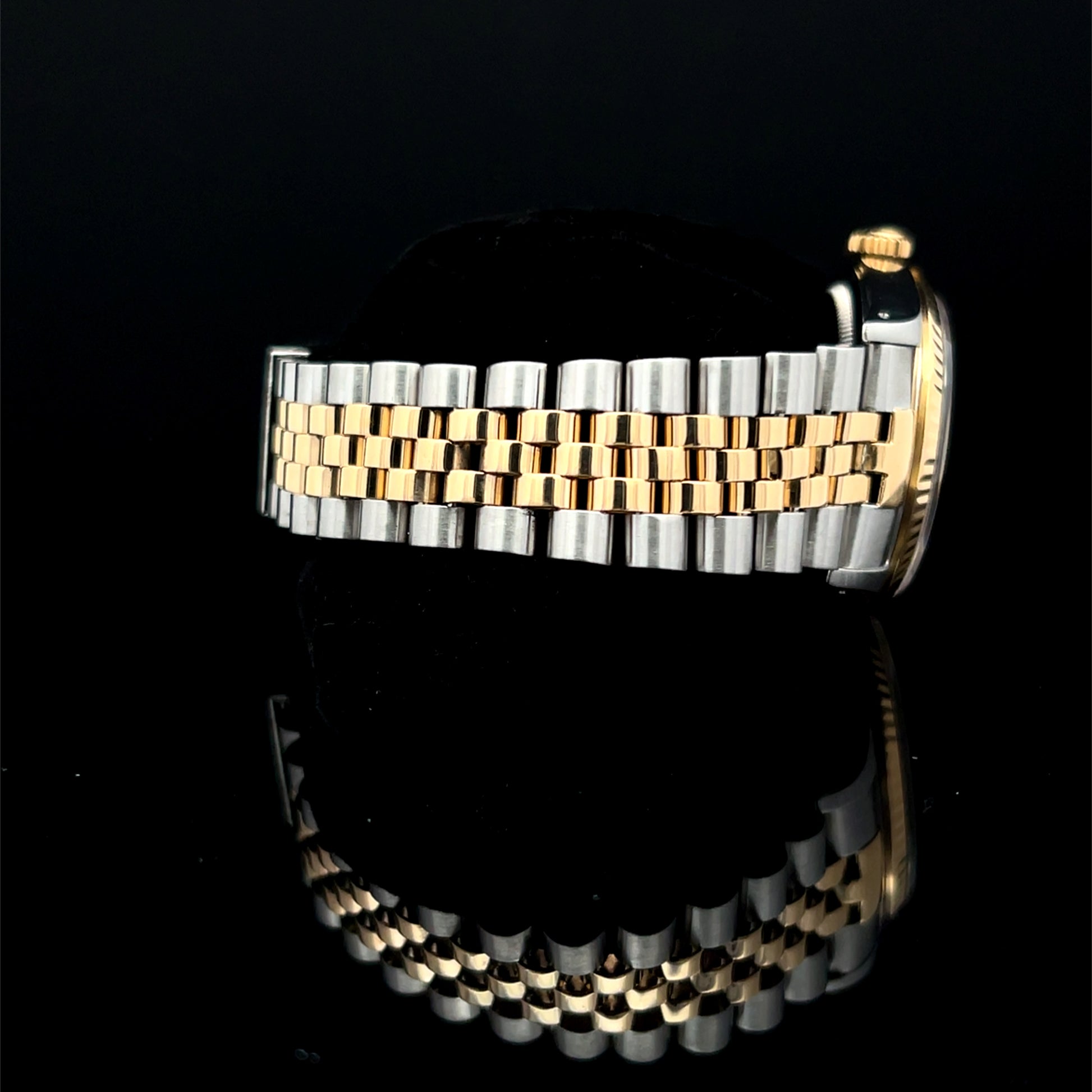 Rolex Datejust steel and gold with factory diamond dot dial