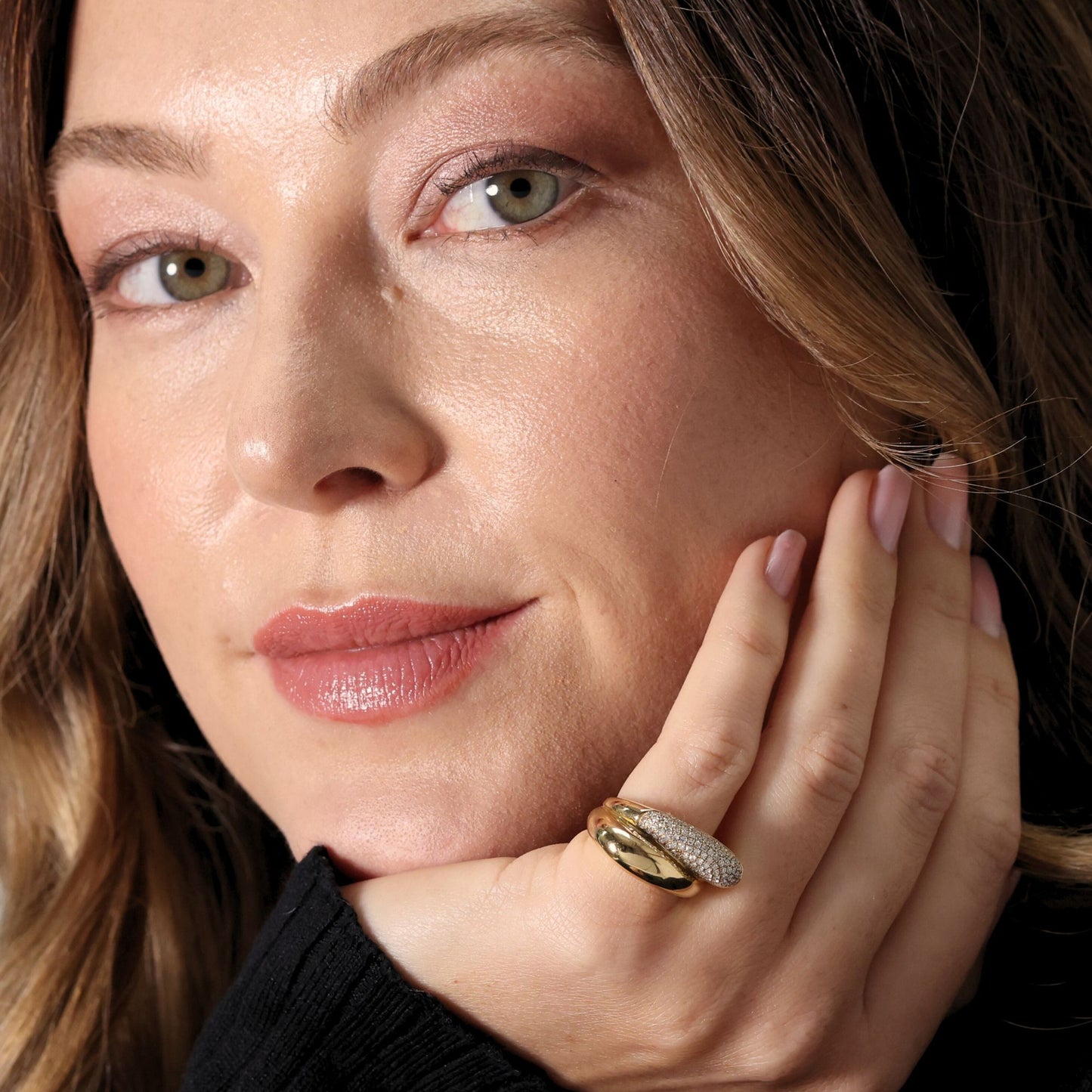 Links of London diamond set ‘Hope’ double ring