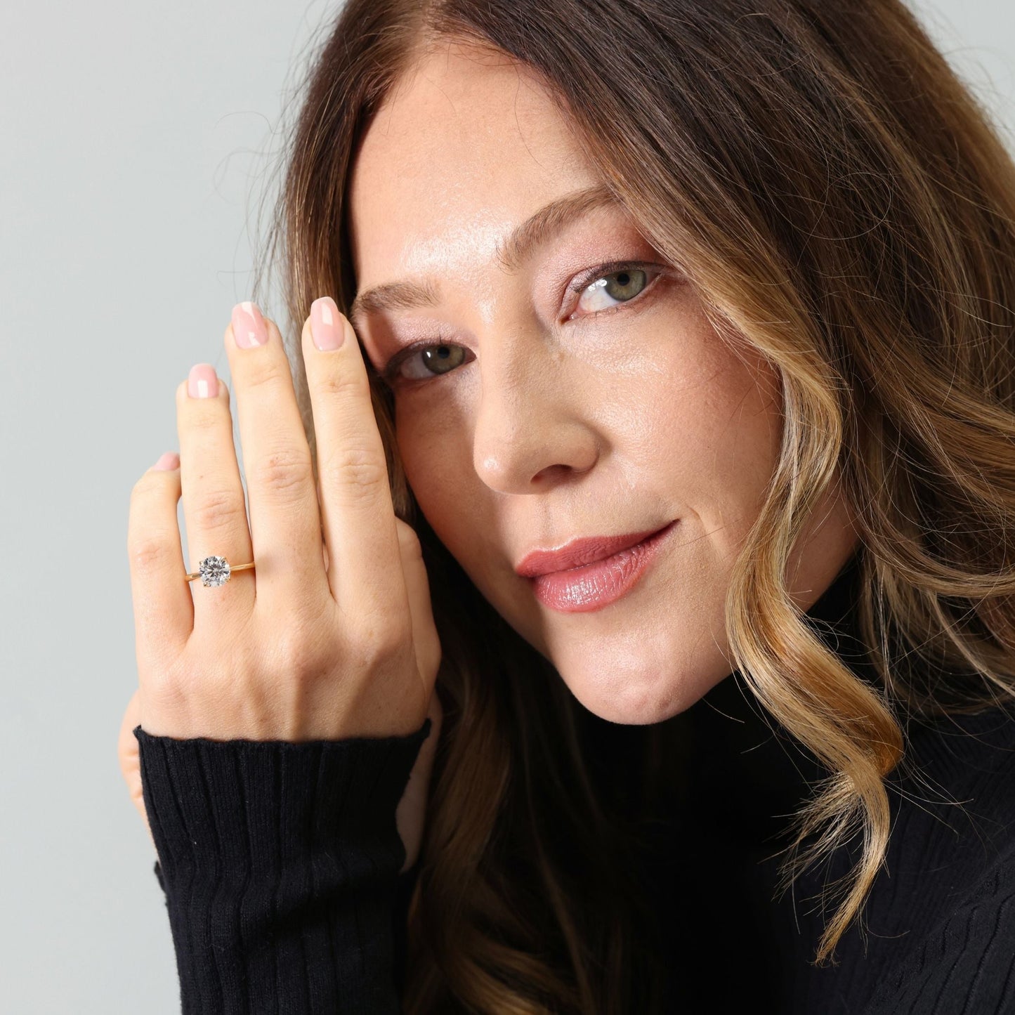 Laboratory diamond solitaire in ‘Bloom’ setting