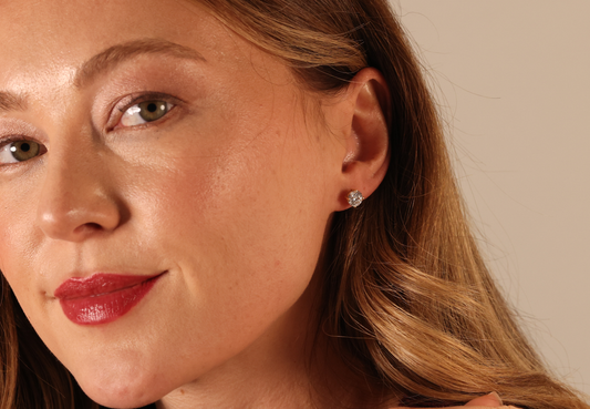 Laboratory diamond stud earrings 1.50ct