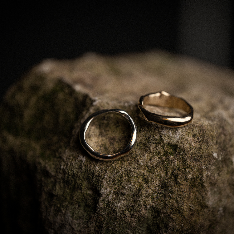 A small Silver Molten Ring from Lulu and Boo Jewellery.