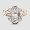 Vertical Three stone ring